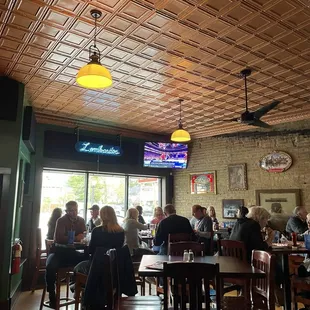 Love the ceilings and wood decor