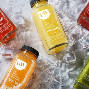 Amazing selection of cold-pressed juices.