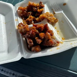  a half eaten plate of food