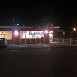 Front entrance of Quarter Pound Giant Burgers.