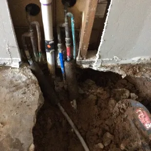 Hot and cold-water line repipe.