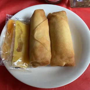 Two Egg Rolls included with the two lunch specials.