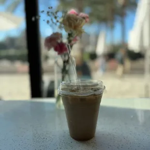 Iced Cardamom Rose Latte