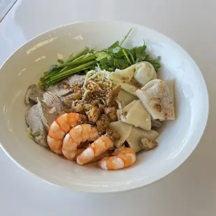 Wonton noodle soup.