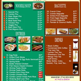 Latest Menu with the Grilled rice dishes special.
