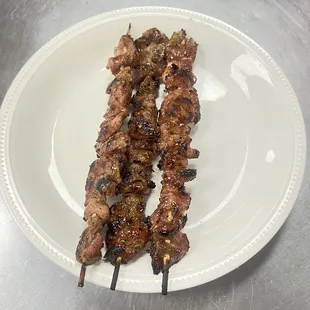 Grilled Pork on the sticks