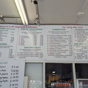 Updated menu prices