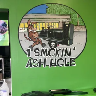 Sign painted on the wall