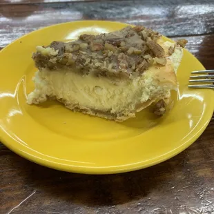 Homemade pecan cheesecake