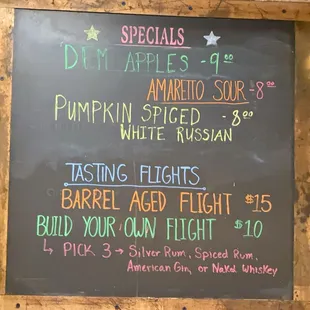 I always check the board and choose one of the daily specials