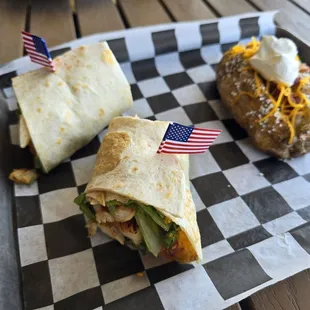 Grilled chicken wrap