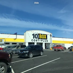 a lot of cars in a parking lot