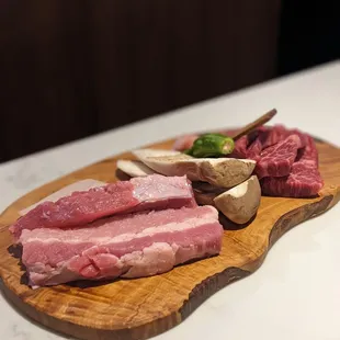 Pork Belly, Mushrooms, Wagyu Chuck Flap
