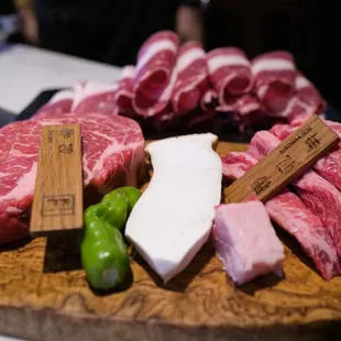 Prime Ribeye, Brisket, Rib fingers
