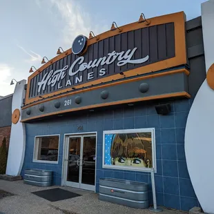 the front of the restaurant