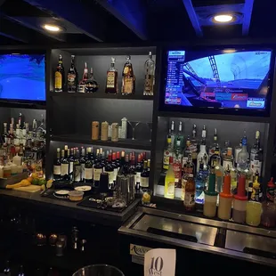 Lower level bar. We prefer the lower level- has such a hip feel.
