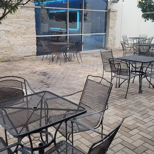 Patio dining.