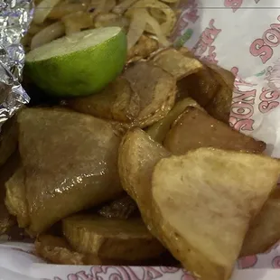 Gross soggy &quot;fried&quot; in low temperature oil potato wedges.. undercooked, and gross