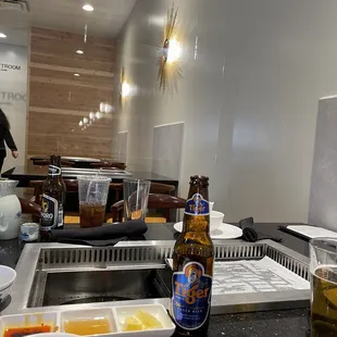 a bottle of beer on the counter