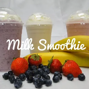Milk Smoothies with Whip Cream