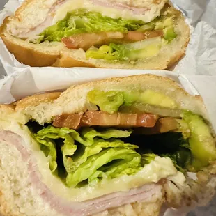 Turkey Club (added avocado) on French roll!!