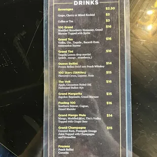 Drink Menu