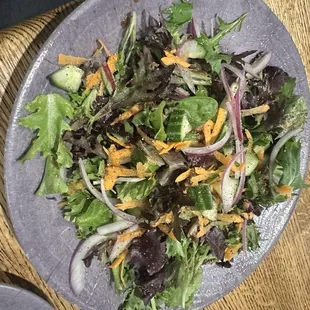 Side salad missing tomatoes