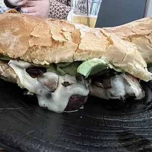 Philly mushroom sandwich