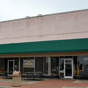 the front of the building