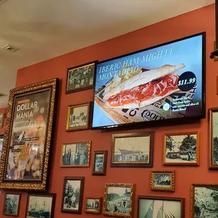 Lobby pictures and food counter