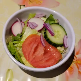 Small salad that came with the Paella Valenciana.