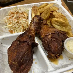 Pollo con tajadas