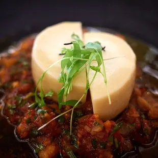 Heart of palm w/ kamuela tomato ogo relish