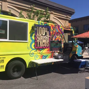 Taco truck set up.