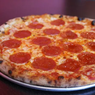 a pepperoni pizza