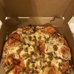 Mushroom and Sausage Pizza