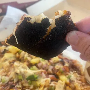 Burnt pizza