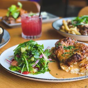 a plate of food on a table