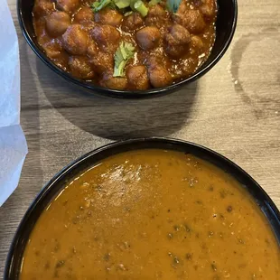 Black lentil and chick peas
