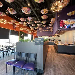 the interior of a restaurant