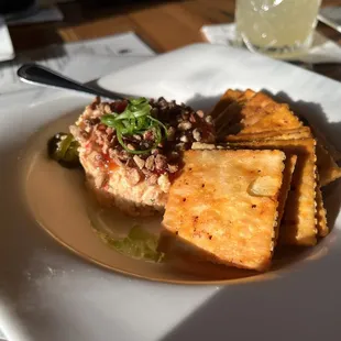 The Pimento Cheese Dip with crackers!!! I could just had this for dinner!!! LUSCIOUS!!!!