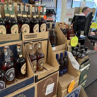 a variety of bottles