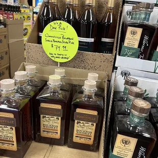 a variety of bottles