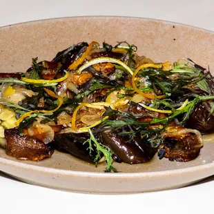 King Oyster &amp; Eggplant Yassa