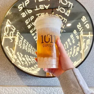 F2. Lavender Honey Tea with Cheese Crema