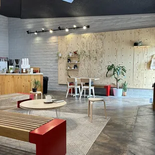 seating area! couple big tables with outlets &amp; cute seating area in the middle