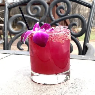 We had the prickly pear margarita, no mixers, real fruit!