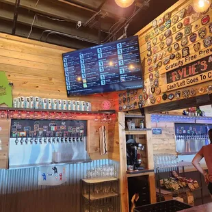 Taps, list of beers Charity of the Month all the gratuities go to..