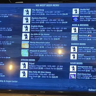 Menu as of 1/27