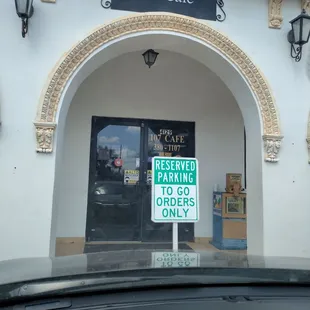 To-Go parking right in front.